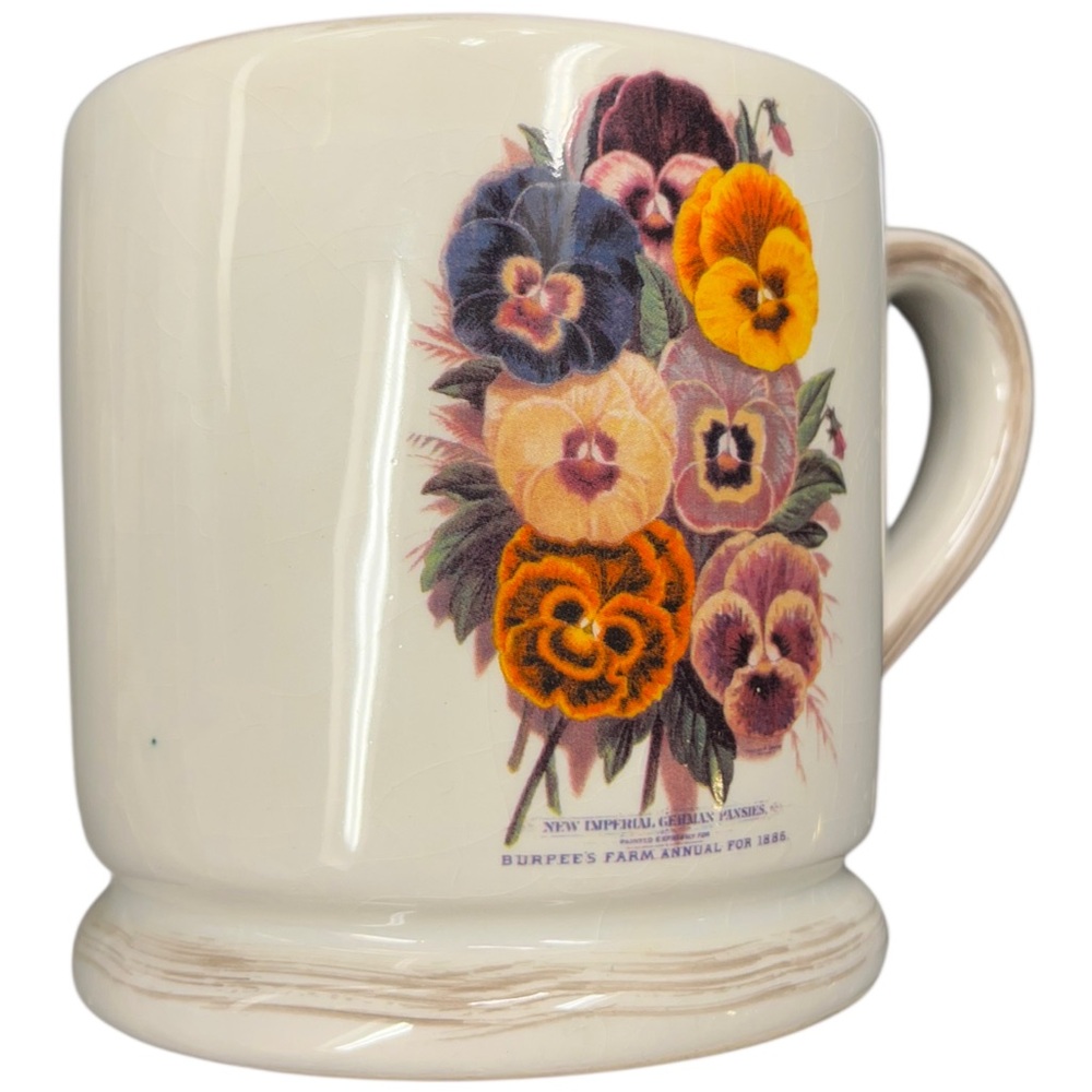 Cracker Barrel Mug, Coffee Tea Pansies